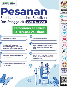 Pesanan Sebelum Menerima Suntikan Dos Penggalak (Booster Dose)